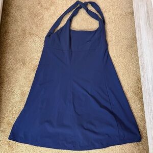 Outdoor Voices Dress Cross Back Quick Dry with Built in Shorts Size Large- Blue